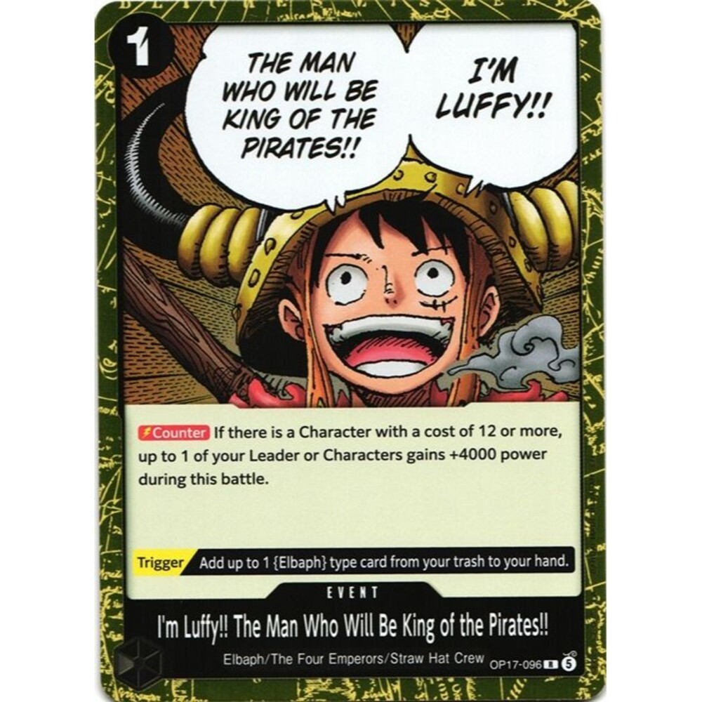 I'm Luffy!! The Man Who Will Be King of the Pirates!! OP17-096 One Piece World's